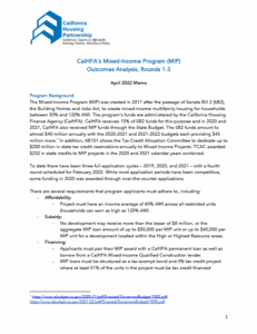 MIP Analysis Memo 2022_04 CHPC cover